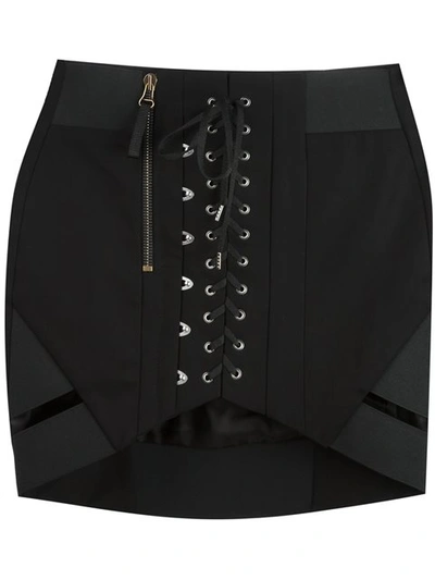 Anthony Vaccarello Woman Cotton Mini Skirt Black