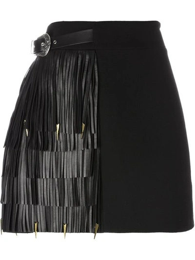 Fausto Puglisi Fringed A-line Skirt - Black