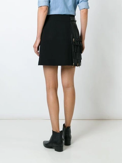 Shop Fausto Puglisi Fringed A-line Skirt - Black