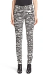 SAINT LAURENT Tiger Print Skinny Jeans