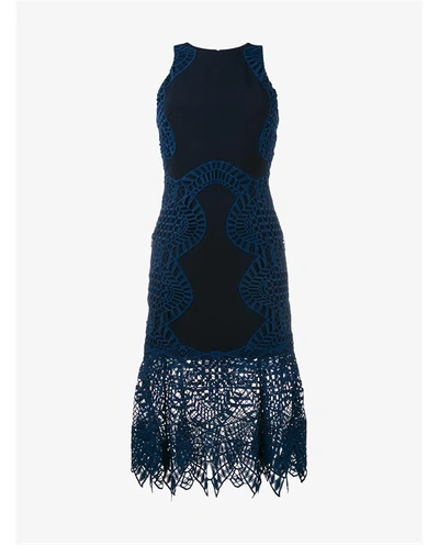 Shop Jonathan Simkhai Macrame Lace Fitted Dress