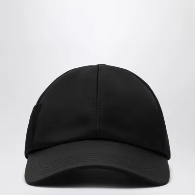 Jacquemus Black Ovalie Baseball Cap In Black