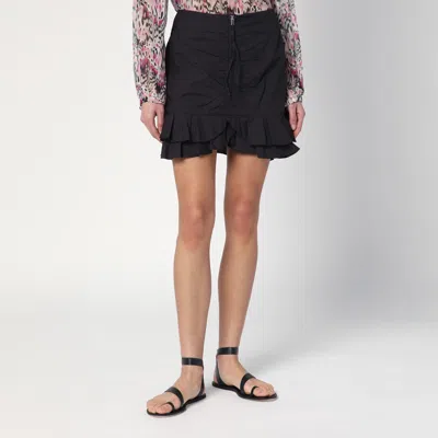 Isabel Marant Étoile Breenea Mini Skirt With Black Zip In Black