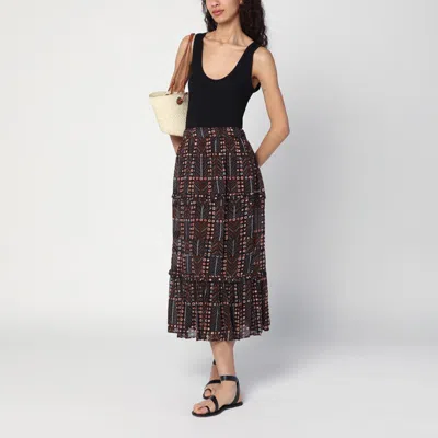 Isabel Marant Étoile Marant Etoile Women Diya Biologic Cotton Skirt With All-over Print In Multicolor