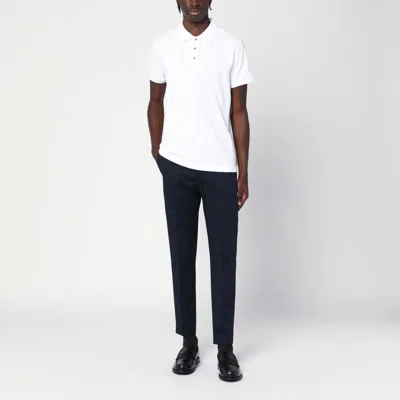 Pt Torino Slim-fit Chino Pants With Peats In Blue
