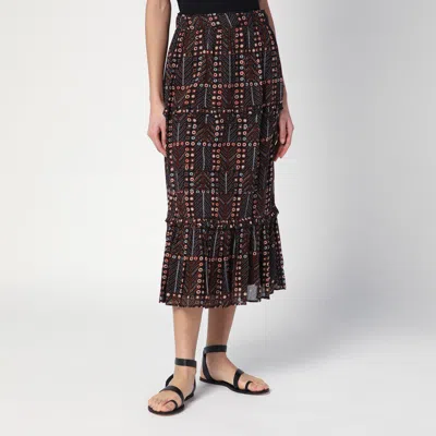 Isabel Marant Étoile Marant Etoile Women Diya Biologic Cotton Skirt With All-over Print In Multicolor