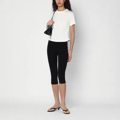 Burberry White T-shirt With Check Pattern Detail In White