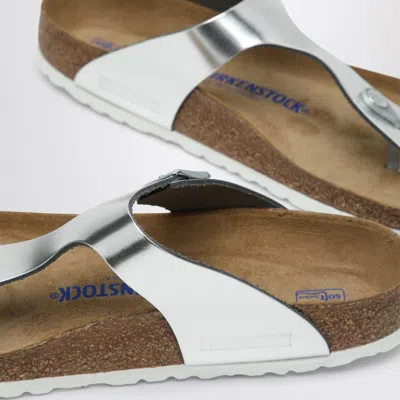 Birkenstock Gizeh Silver Sandal In Metal