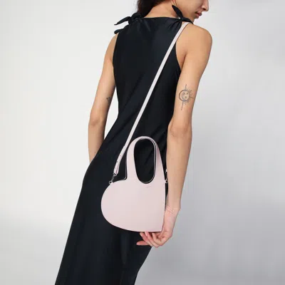 Shop Coperni Mini Heart Bag In Pink Leather