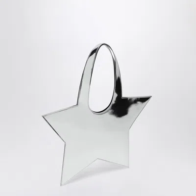 Coperni Mirrored Mini Star Tote Bag Silver In Metal