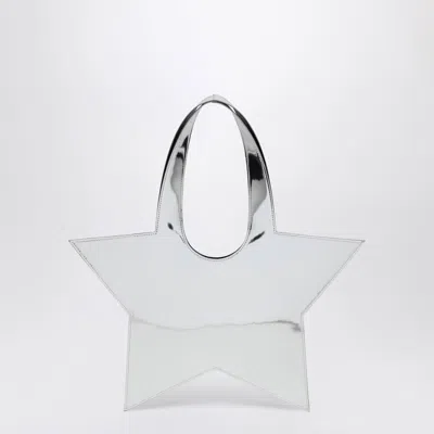 Coperni Mirrored Mini Star Tote Bag Silver In Metal