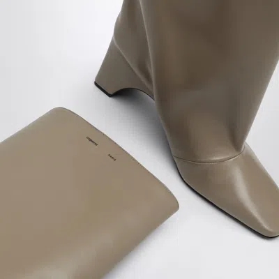 Coperni Beige Leather Bridge Boot Women In Beige