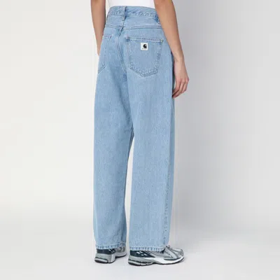 Carhartt Denim Pant With Back Patch Pockets In Light Blue