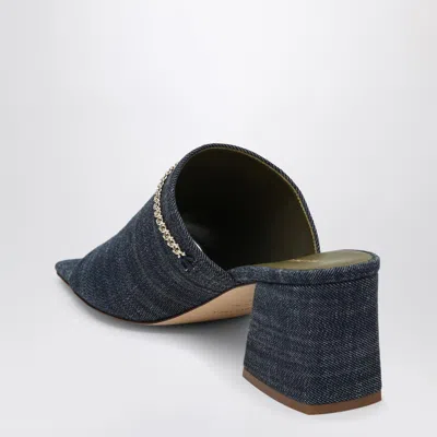 Maria Luca Messalina Blue Denim Sandals In Blue
