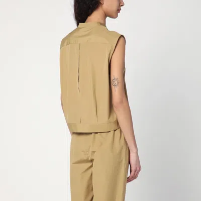 Loulou Studio Sleeveless Shirt In Sand Colour In Beige
