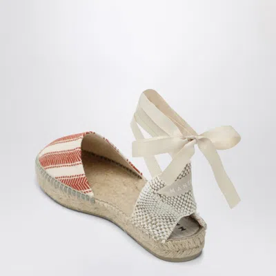 Manebi Low Espadrilles Ivory/terracotta In Brown