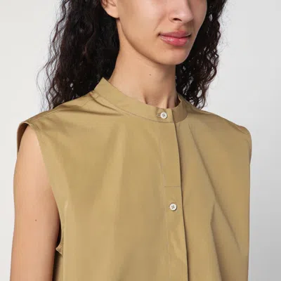 Loulou Studio Sleeveless Shirt In Sand Colour In Beige