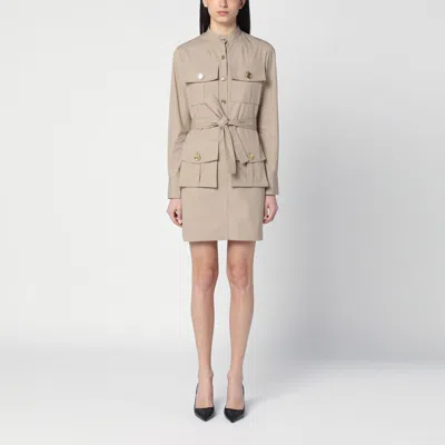 Givenchy Taupe Safari Dress In Poplin In Beige