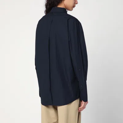 Patou Navy Blue Cotton Shirt In Blue