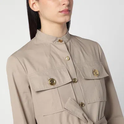 Givenchy Taupe Safari Dress In Poplin In Beige