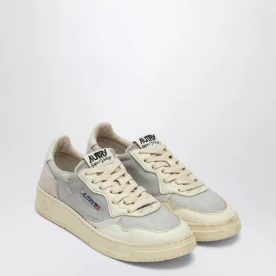 Autry Supervintage Sneaker In Gray Canvas In Grey