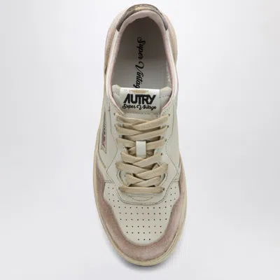 Autry Vintage Inspired Low-top Sneakers With Textured Accents In Brown