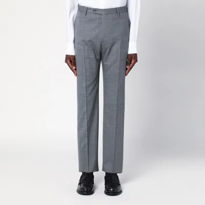 Tagliatore Tailored Single-breasted Wool Suit With Notch Lapel In Grey