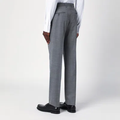 Tagliatore Tailored Single-breasted Wool Suit With Notch Lapel In Grey
