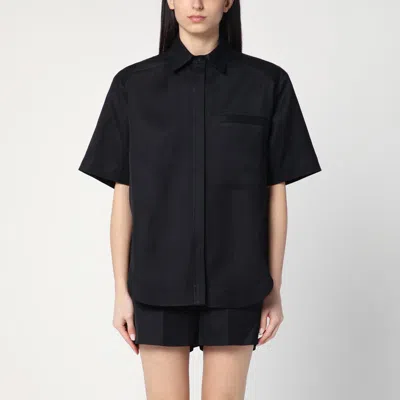 Shop Loulou Studio Black Shirt In Viscose And Linen