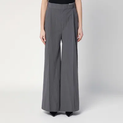 Maison Margiela Charcoal Grey Pleated Trousers In Grey