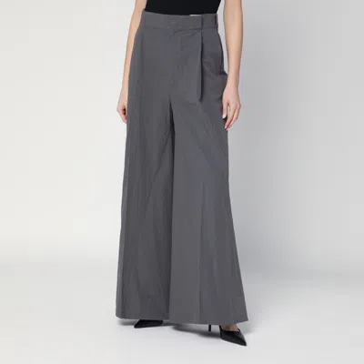 Maison Margiela Charcoal Grey Pleated Trousers In Grey