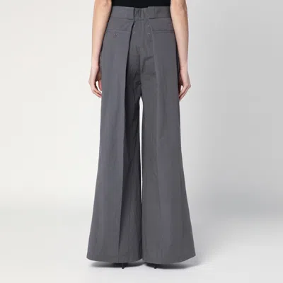 Maison Margiela Charcoal Grey Pleated Trousers In Grey