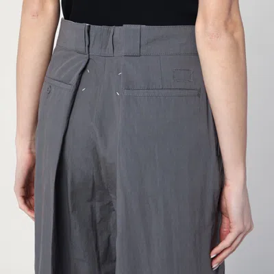 Maison Margiela Charcoal Grey Pleated Trousers In Grey