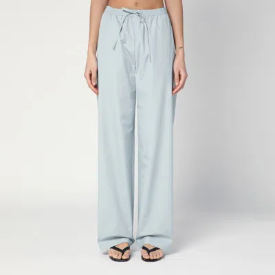 Loulou Studio Light Blue Trousers In Cotton In Light Blue
