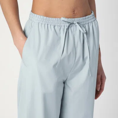 Loulou Studio Light Blue Trousers In Cotton In Light Blue