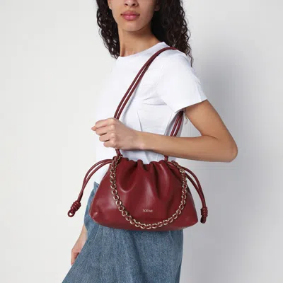 Loewe Flamenco Purse Red Leather Bag In Red