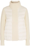 MONCLER Maglione quilted shell and ribbed wool jacket