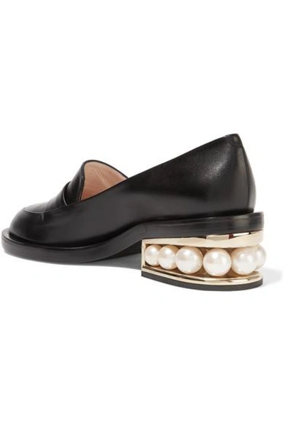 Shop Nicholas Kirkwood Casati Embellished Leather Loafers