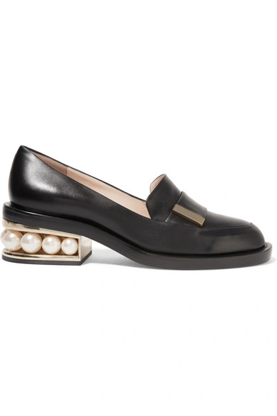 Shop Nicholas Kirkwood Casati Embellished Leather Loafers