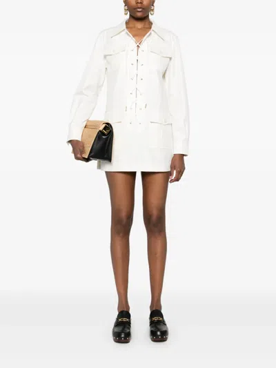 Tom Ford Crossover-drawstring Tunic In White