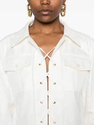 Tom Ford Crossover-drawstring Tunic In White