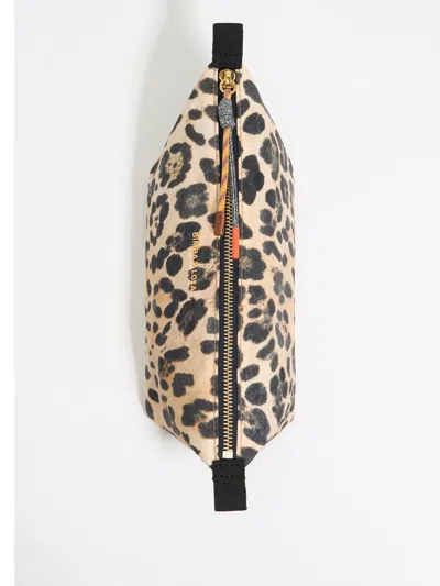 Bimba Y Lola Leopard-print Cosmetic Pouch In Neutrals