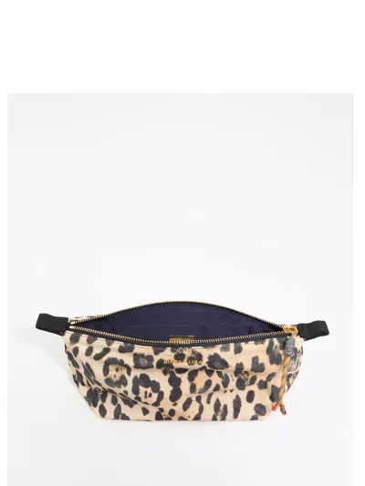 Bimba Y Lola Leopard-print Cosmetic Pouch In Neutrals