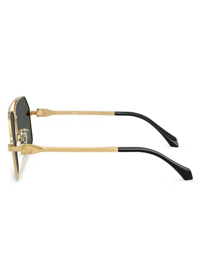 Versace Rectangular Frame Sunglasses In Black