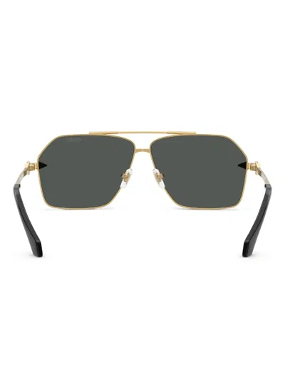 Versace Rectangular Frame Sunglasses In Black