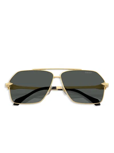 Versace Rectangular Frame Sunglasses In Black
