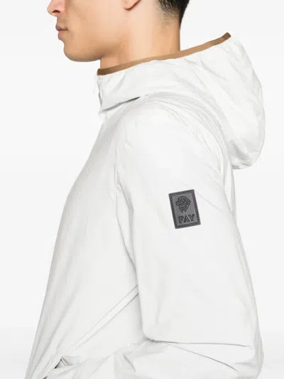 Fay Logo-patch Windbreaker In White
