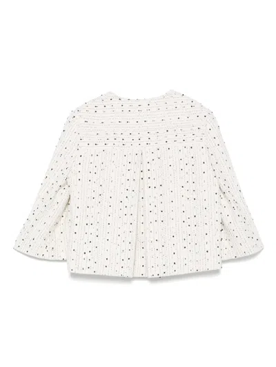 Elie Saab Striped Jacket In White