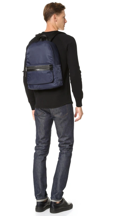 Shop Michael Kors Kent Nylon Backpack In Indigo