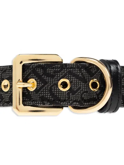 Versace Logo Dog Collar In Black